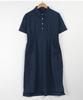 Ppaeppae Side Banding Collar Neck Linen Touch Midi Dress