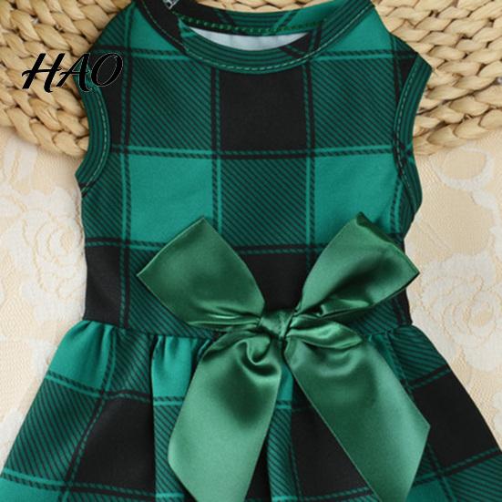 Dog Dress Pet Clothes Grids Pattern Dress-up Soft Texture Cosplay Dogs Princess for Small Costume