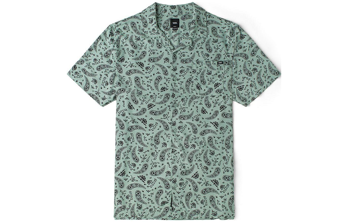 Vans Shirts Men s Green Lapel Moderate Shirt VN0A5KMOYV2 M