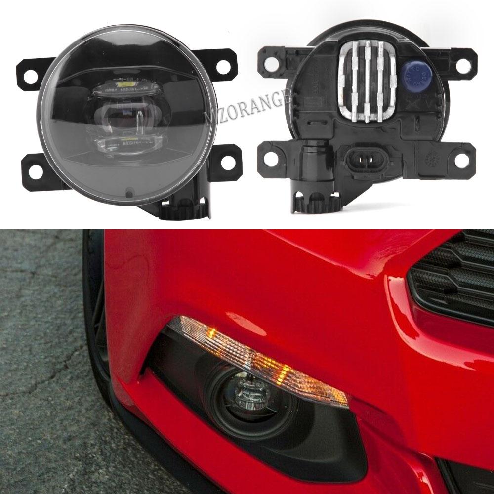 

Светодиодные противотуманные фары для Ford Mustang Fiesta 2015 2016 2017 LF10-S, лампа переднего бампера, светодиодные фары, противотуманные фары, противотуманные фары автомобиля