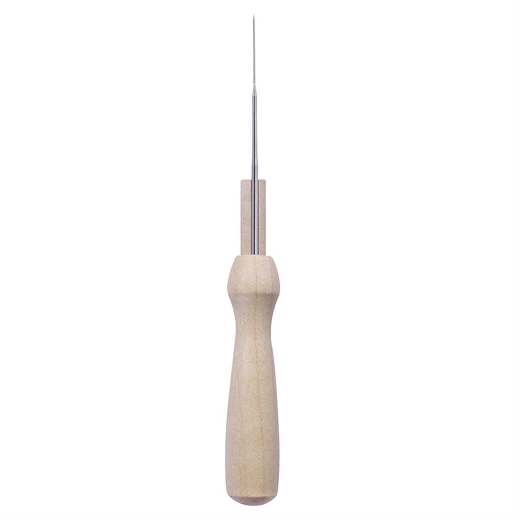 5 Pieces Wood Felting Handle Holder with Needles DIY Crafting Felt Needlework Tool Handicraft Accessory Professional