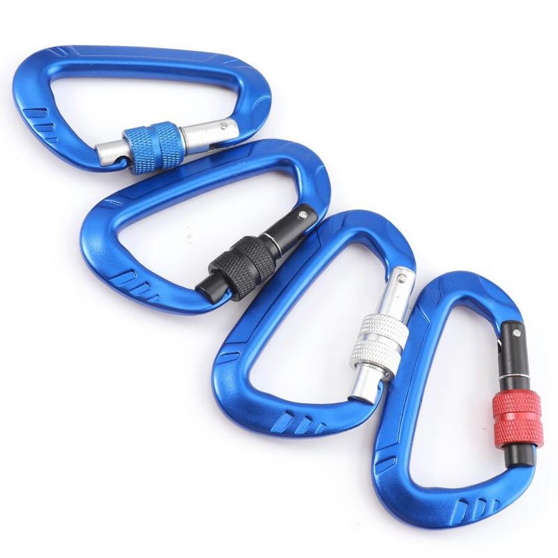 Ying Jia 12KN Aluminum Alloy D-Shape Screw Gate Carabiner