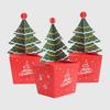 WTEMPO Xmas Christmas Tree Gift Boxes Festive Mini Presents Packaging Boxes DIY Foldable Empty Paper Boxes Perfect for Party Celebrations Decorations