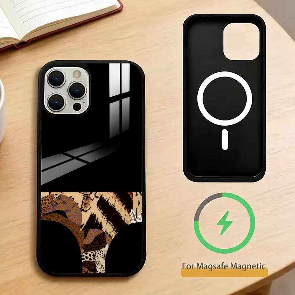 Funny leopard print underwear   Phone Case For iPhone17,16,15,14,13,12,11 Plus,Pro Magnetic For Magsafe Wireless Charging