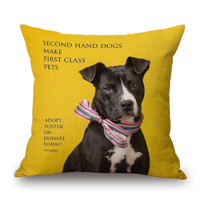 Fundas de Cojín para Perro Dachshund Pintura de Perro Salchicha Algodón Lino Fundas de Almohada Decorativas Dormitorio Sofá Decoración del Hogar 45X45cm