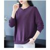 Autumn Winter Women 2025 New Sweater Fashionable Round Neck Base Shirt Middle-aged Mother Knitted Top