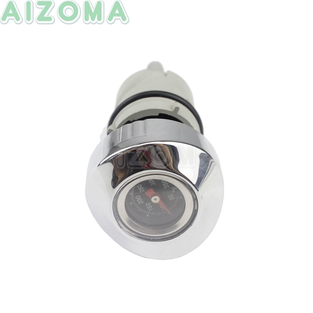 White Oil Temperature Flush On Sensitive Fuel Tank Cap Plug Dipstick Gauge for Harley Sportster XL883 XL1200 C/L/N/R/XS  2004-19 чёрный