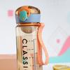 400ml/ 500ml Water Bottle Food Grade Large Capacity Bounce Cover Leak-proof PC Summer Simple Tea Leak Bottle Daily Use