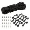 Kayak Deck Rigging Kit C Shaped Buckles Fishing Storage for Outfitting Boat
