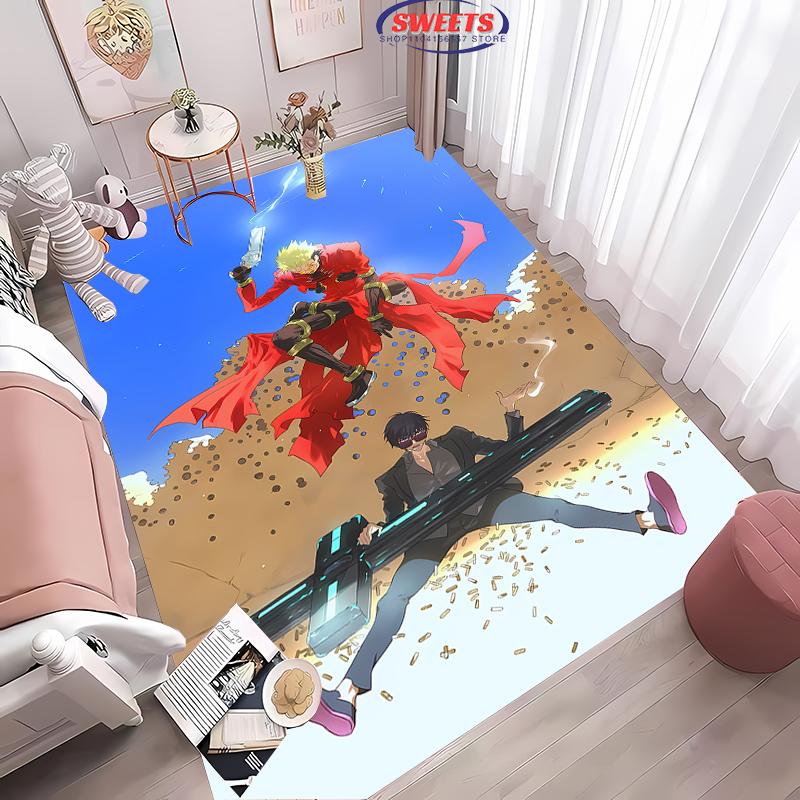Nya hyllor! Bilibili Trigun Stampede Matta, Vardagsrum Sovrum Kontor Barnrum Val, Halkfri Maskintvättbar Matta