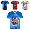 Vibrant Sonic The Hedgehog Printed T-shirt For Kids With Short Sleeves And Comfort Fit
