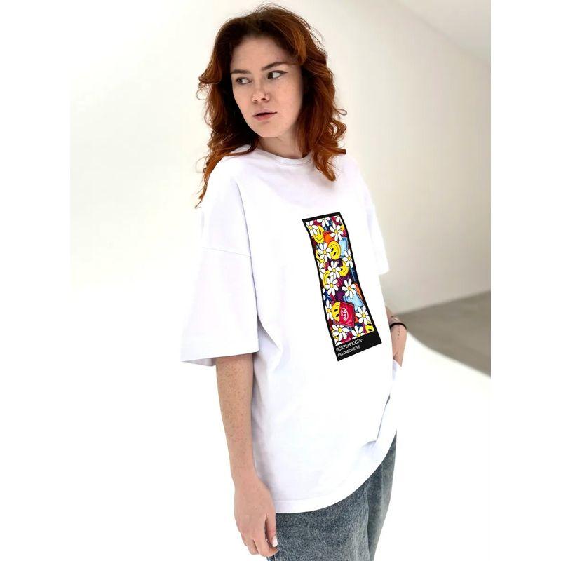 European and American Fashion Casual Loose Round Neck Print Short Sleeve T-shirt Top Loose Printed T-shirt Top