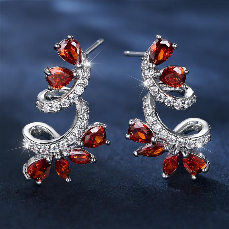 

Изысканные серьги-подвески с цветочной лозой для дам, невесты, свадьбы, помолвки и романтический подарок на день рождения красный