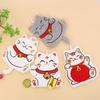Lucky Cat Coral Fleece Cartoon Hanging Towel for Kitchen & Bathroom - Soft & Child-Friendly