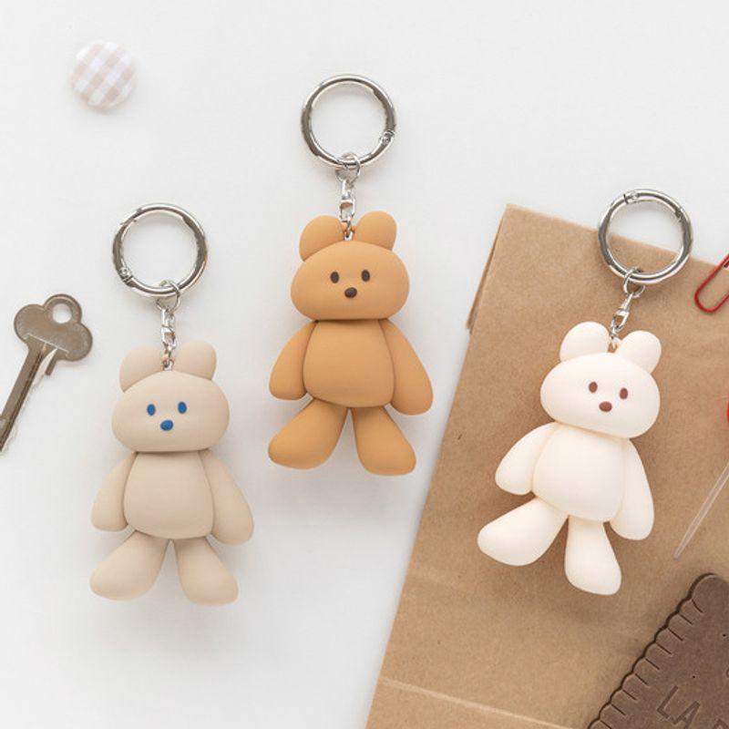 

romane DONATDONAT Cozy Bear Silicone Keychain Choco