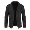 Men's Solid-Color Slim-Fit Thickened Cable-Knit New Cardigan Coat