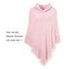 Women Cape Coat Solid Color Tassels Shawl Wrap Sweater Bohemian Style Spring Shawl Coat for Dating
