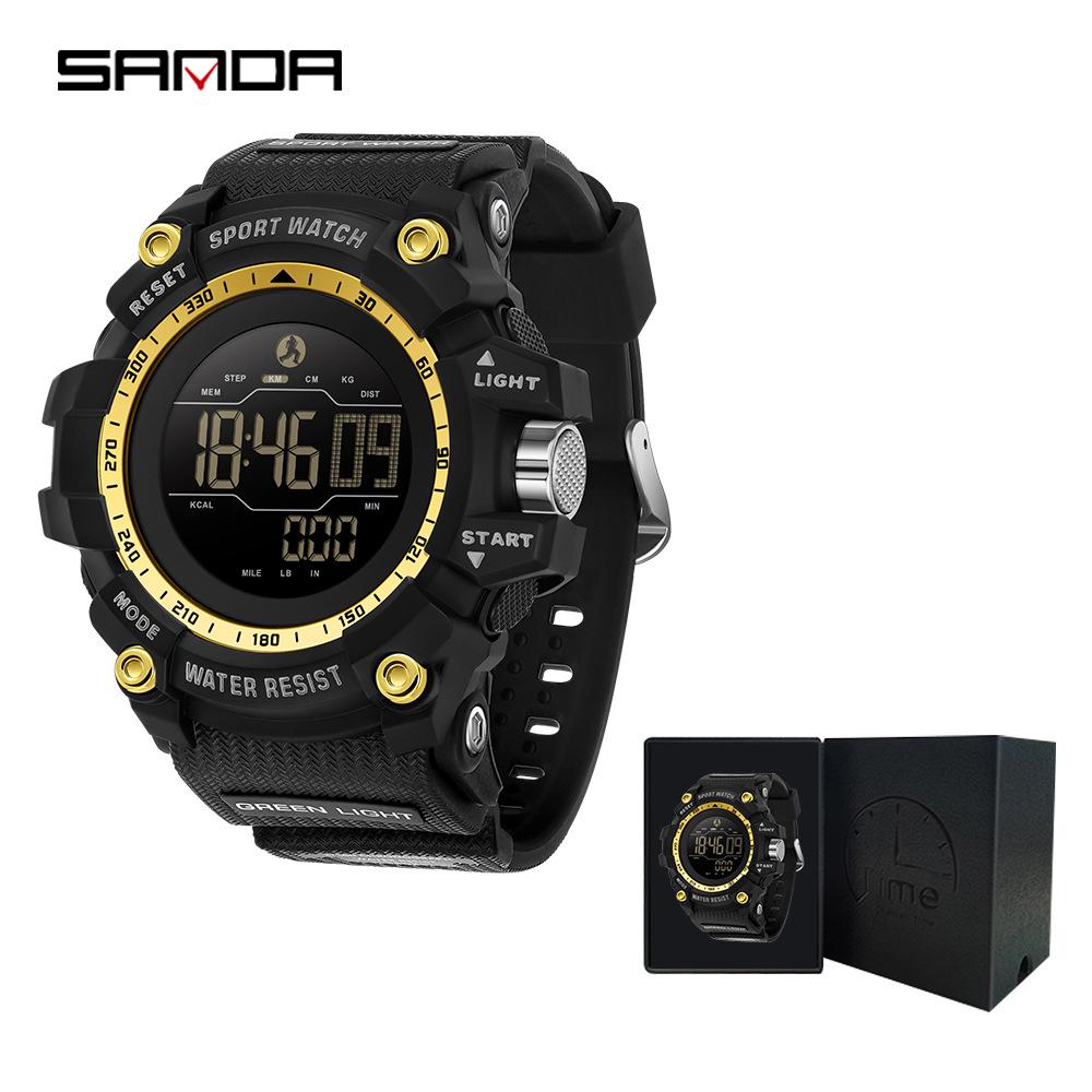 Sanda Multi-Function Smart Watch: Waterproof, Pedometer, Alarm Clock for Hiking & Sports - Unisex