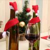 Creative Hot Products Christmas Creative Home Furnishings Non Woven Scarves Hats Wine Bottles Decoration Christmas Party Scene Decoration YA209