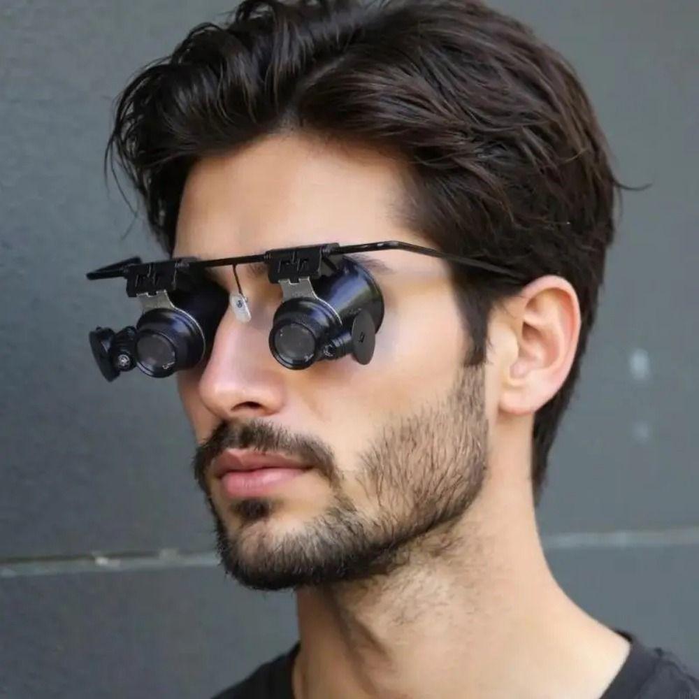 Adjustable 20X Lens Magnifying Eyewear Jewelers Repair Wearing Magnifier  Precision Work