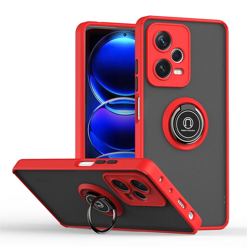 With Ring Holder Case For Xiaomi Redmi Note 12 11 12s 10 9 8 Pro Magnetic Cover For Redmi 10 10C 12 13 Protective Back Case