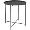 Steel Removable Tray Top Garden Table - Black