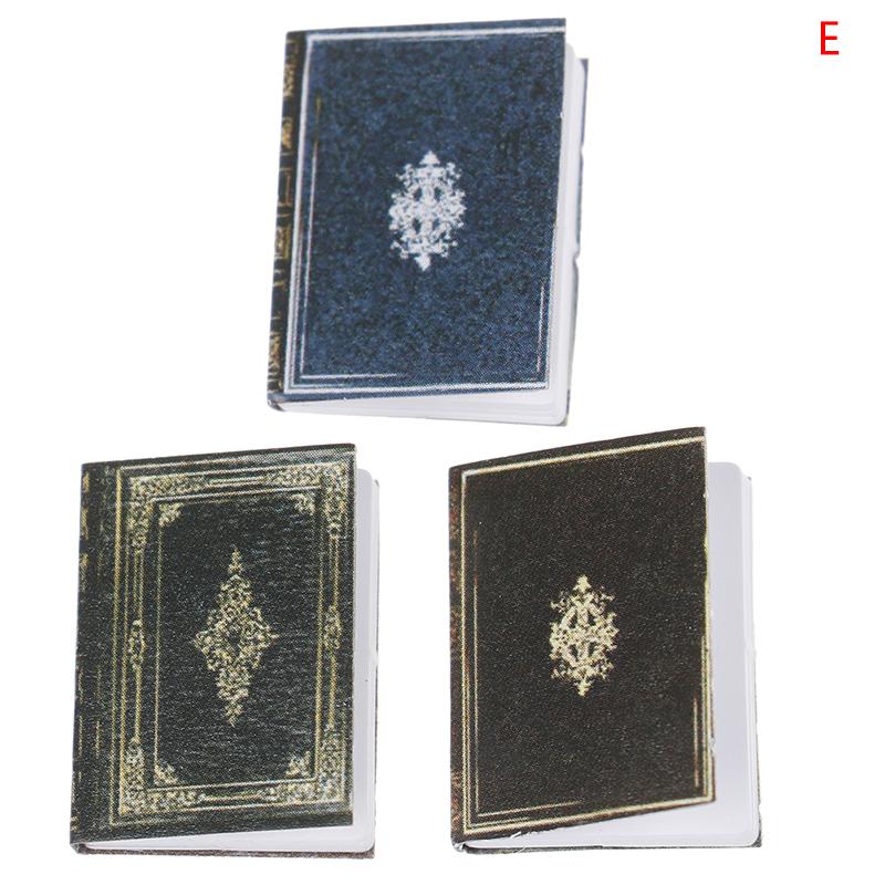 3Pcs/Set 1:12 Dollhouse Miniature Classical Book Scene Model Accessories Toys