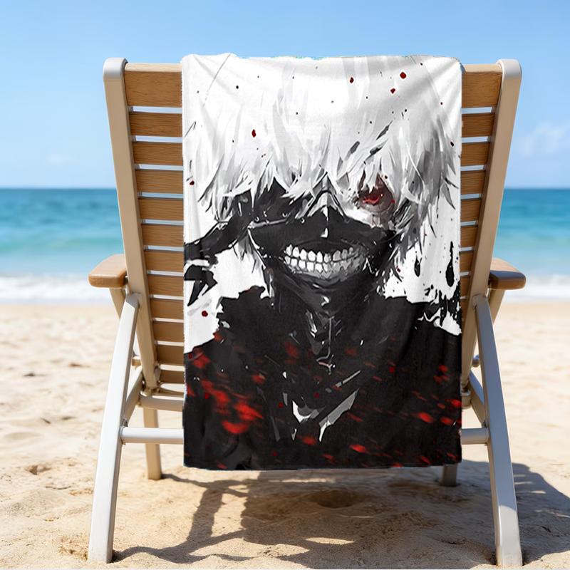 Ultra-Soft Beach Towel with Tokyo Ghoul Theme,Ideal for Pool - Camping, Diving - Perfect Travel Essential, Vibrant Beach Towel.