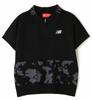 New Balance Golf Short Sleeve Knit Polo Shirt 2 (Cowpod Print, Stretch) / Women's / 012-4275501 010_Black [L]