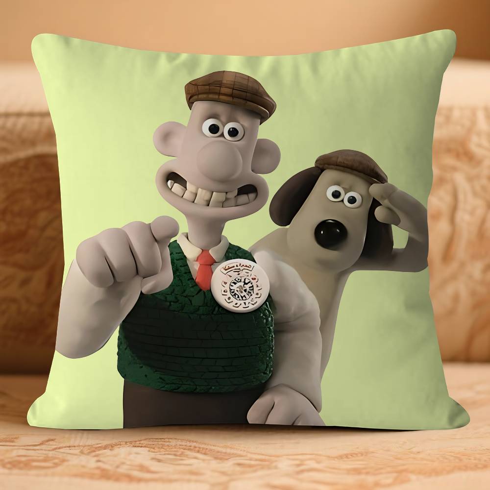 Wall-ace And G-Gromit Pillowcase Toon Gift Cushion Cover Bedroom Home Sofa Chair Seat Decor Pillow Case
