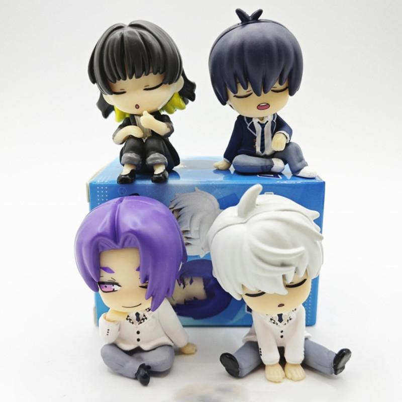 Adorable Blue Prison Chibi Figures Set Includes Four Unique Pvc Collectibles
