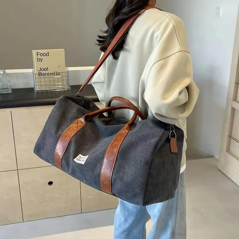 Neue geräumige Canvas-Tasche mit Reißverschluss im Retro-Stil für Damen, Henkeltasche 2026 – Hochwertige, vielseitige und elegante Einkaufstasche für Damen und Reisetaschen