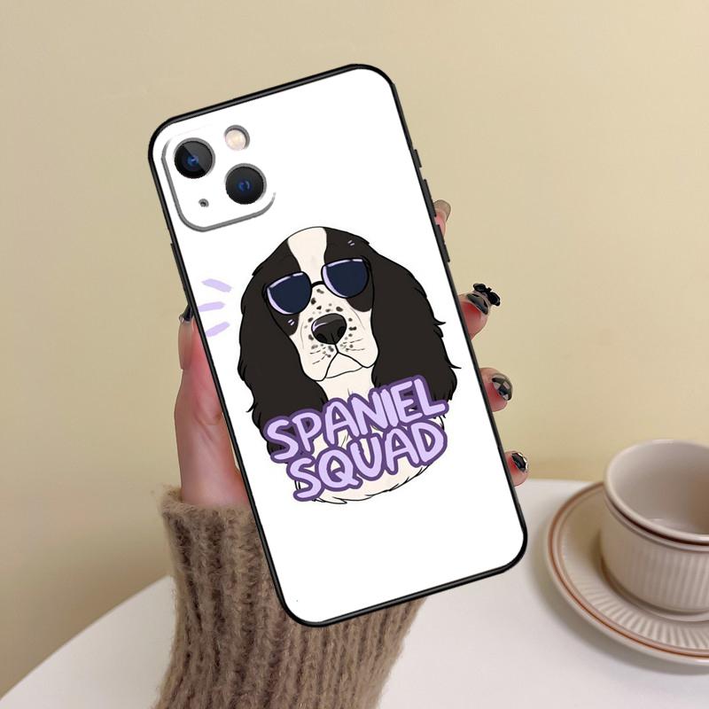 Cartoon Cocker Spaniel Handyhülle Für iPhone 16 Pro Max 14 13 12 11 15 17 Pro Max mini Plus 16e 17 Air Cover Funda
