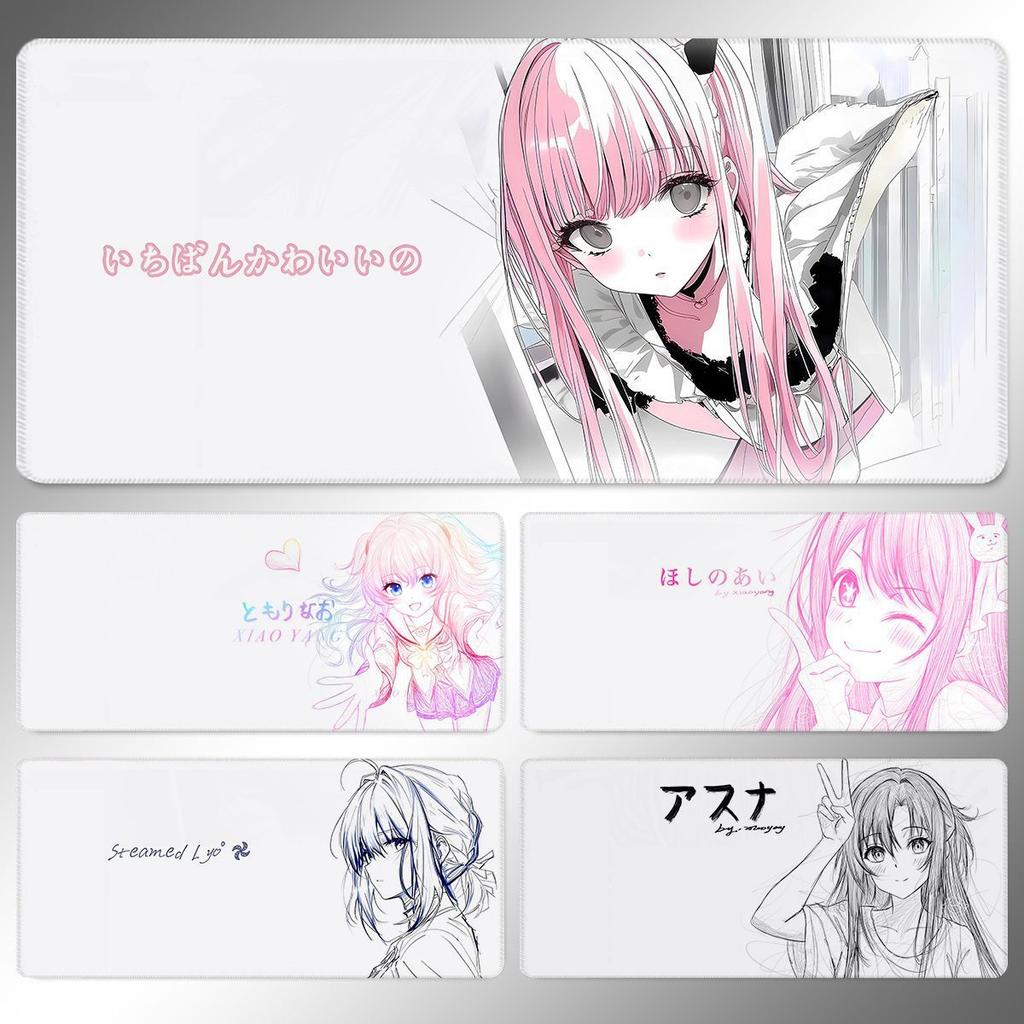 Line draft animation oversized mouse pad two-dimensional office desktop non-slip pad e-sports game computer keyboard pad