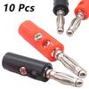 Convenient Red and Black 4mm Banana Plugs for Speaker Equipment (10pcs)