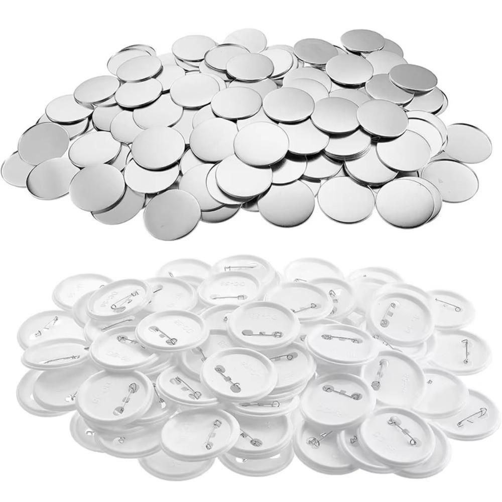 100pcs DIY Art Crafts Round Pin Badge Blank Pin Disk Pad Badge Maker Brooches Jewelry
