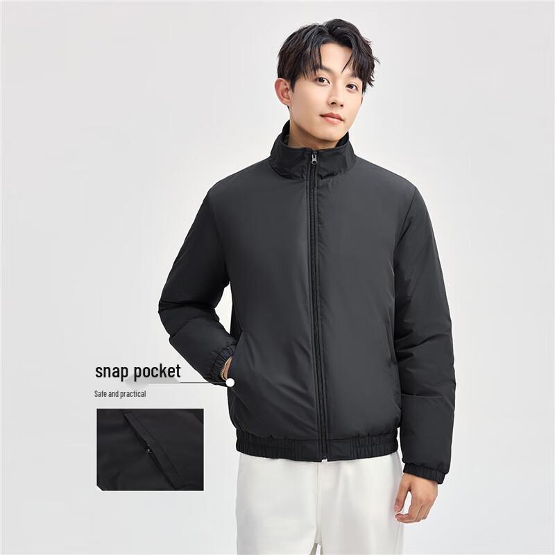 Giordano Men's Padded Windproof Stand Collar Jacket