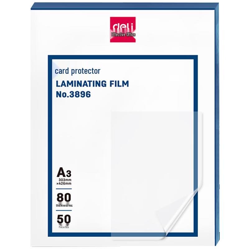 Deli 3896 A3 Laminating Film 80 Micron