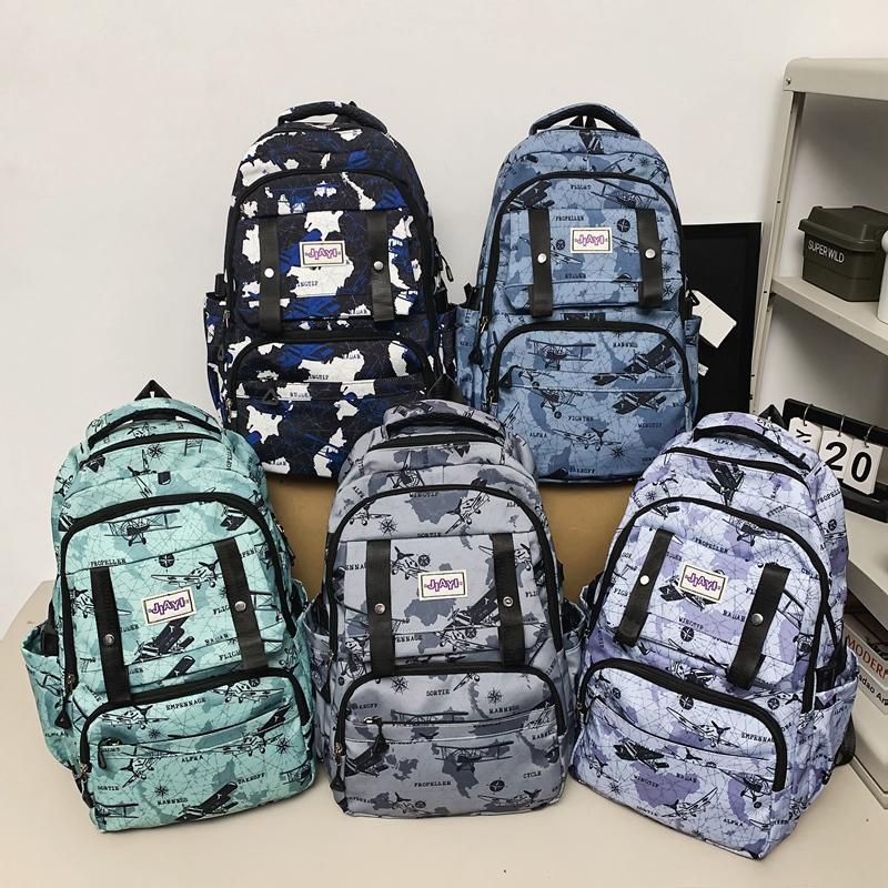 Большая вместимость школьный рюкзак для школьников с принтом для мужчин легкий рюкзак — фото 7