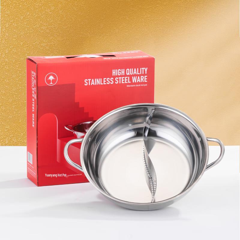 Lechu Heli Stainless Steel Two-Flavor Hot Pot Gift Set 28cm