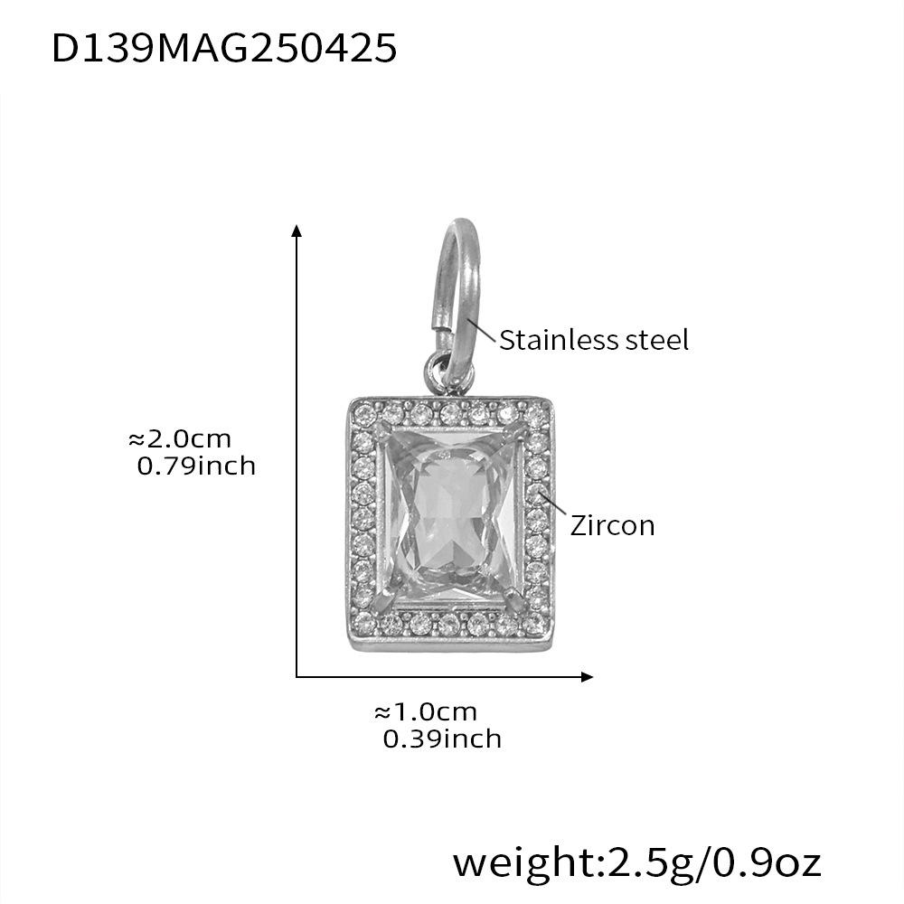 Qiong Yao Elegant Geometric Zirconia Pendant Bracelet - Retro Colorfast Jewelry