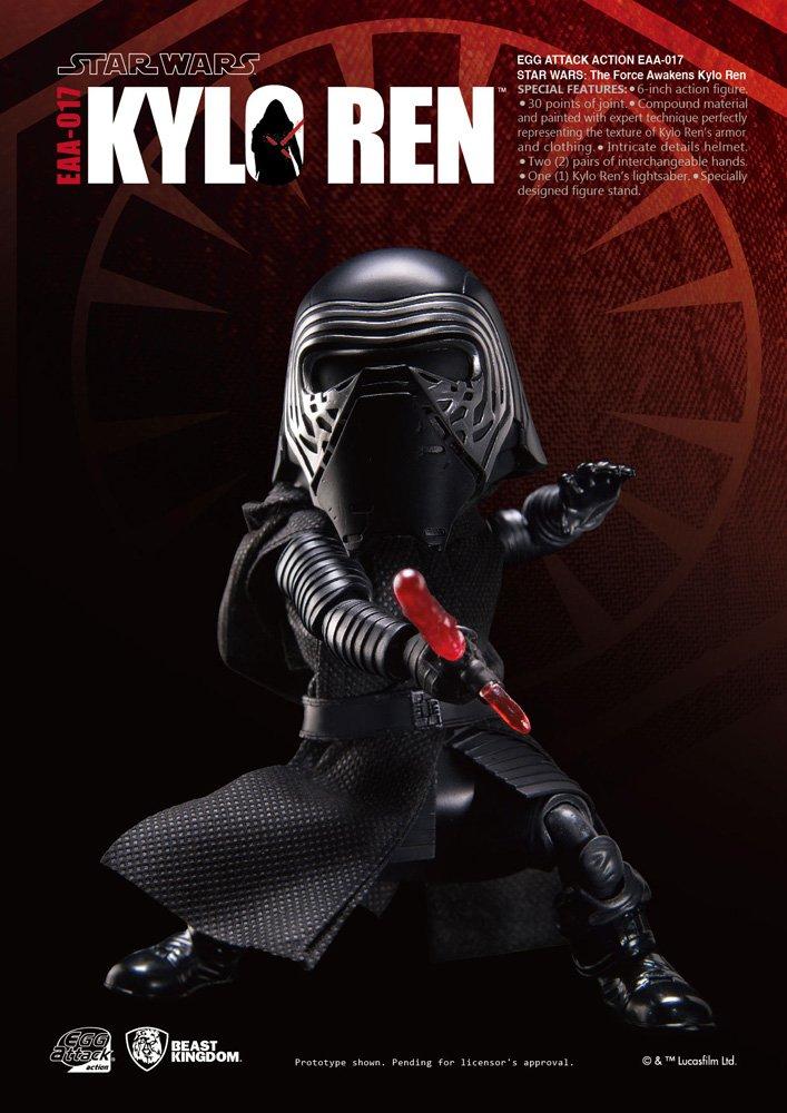 Egg Attack Action Star The Force Awakens Kylo 16cm Action Figure Wars #006 Ren, Approx. Tall, Plastic, Pre-painted