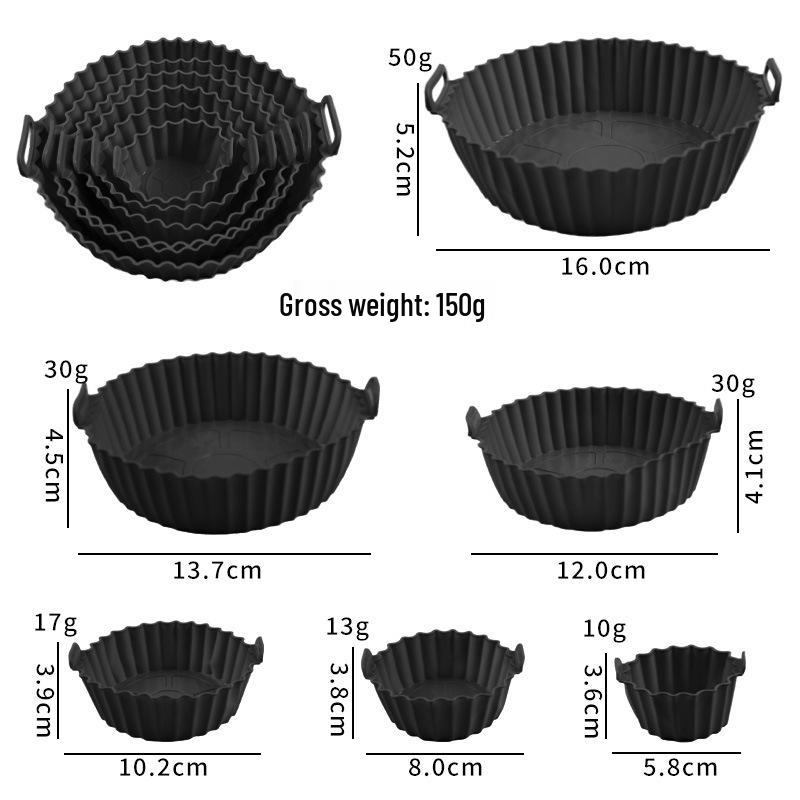 Silicone Baking Pan - High Heat Resistant, Easy to Clean, Round Mold for Air Fryers