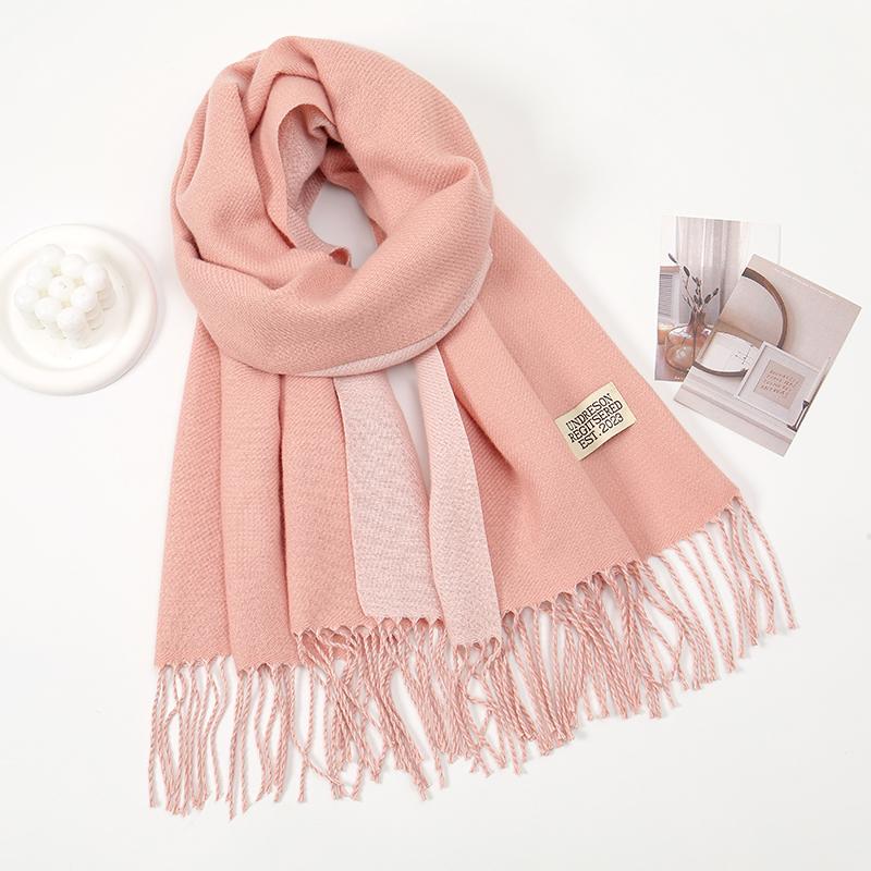New Winter Cashmere Scarf For Women Long Warm Cashmere Shawl Hijab Wrap Female Solid Pashmina Bandana Head Scarf Bufanda