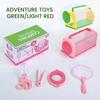 Non-Toxic Children'S Outdoor Tools Insect Observation Box Magnifying Glass Capture Net Capsule Clip Adventure Role-Playing Puzzle Toy