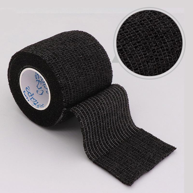 Schwarzes selbstklebendes elastisches Verbandband 4 8M Sport-Wickelband für Knie-Unterstützung Finger Knöchel Handgelenk Haustier-Tattoo