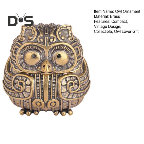 Vintage Owl Figurine Mini Owl Incense Burner with Lid Collectible Owl Ornament for Home Living Room Office Desk Bookshelf Decor