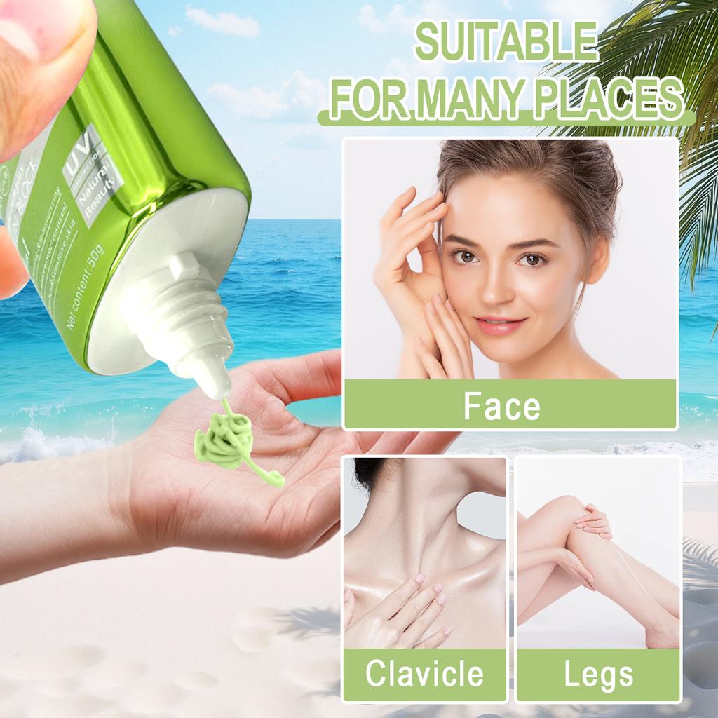 50g SPF90+ Sunscreen Cream Protector Cream Long-Lasting Waterproof Brightening Moisturizer Purple Isolation Lotion
