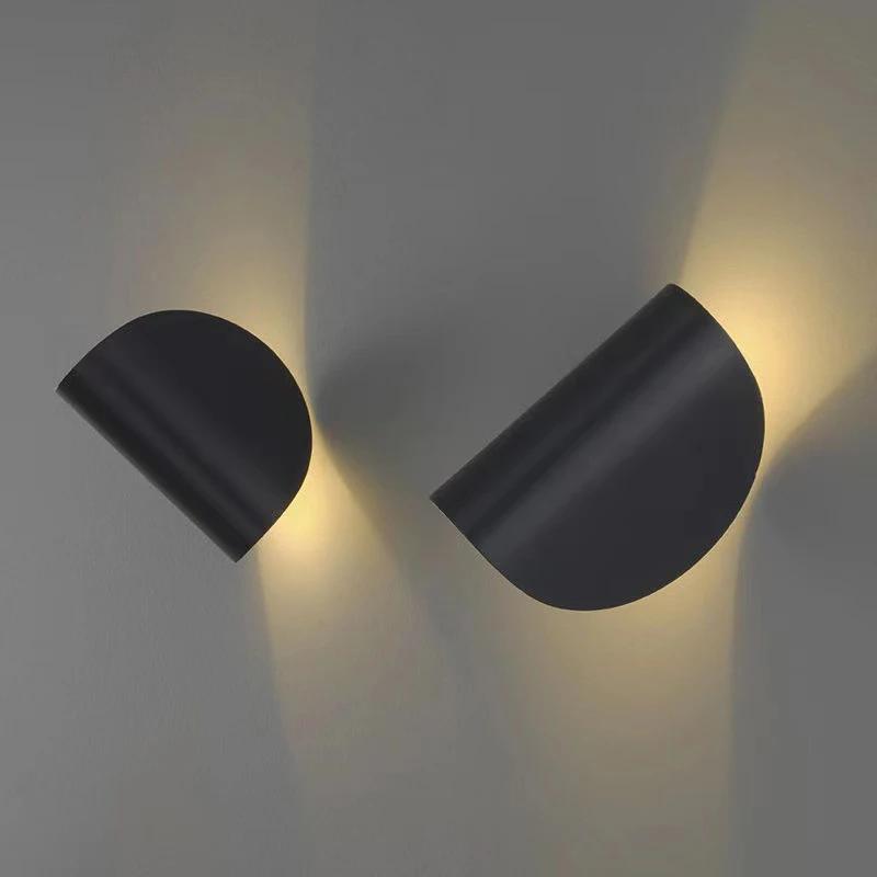 Modern Minimalist Art Wall Lamp Rotating Nordic Creative Living Room Bedroom Bedside Lamp Exhibition Hall Corridor Background