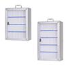 Phones Storage Cabinet Student Sturdy Aluminum Alloy Classroom Dormitory Meeting Transparent Door Portable Handle Storagebox